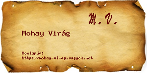 Mohay Virág névjegykártya